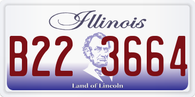 IL license plate B223664