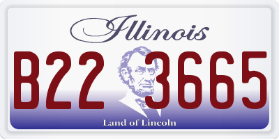 IL license plate B223665