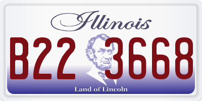 IL license plate B223668