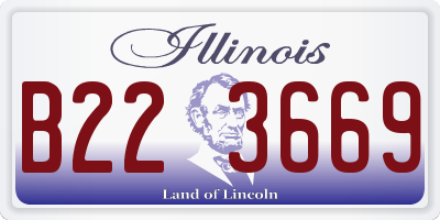 IL license plate B223669