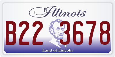 IL license plate B223678