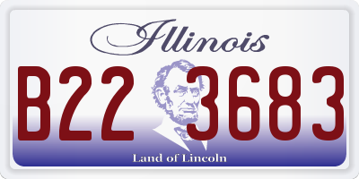 IL license plate B223683