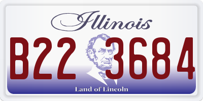 IL license plate B223684