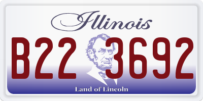 IL license plate B223692