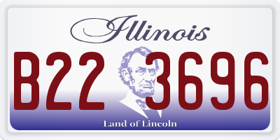 IL license plate B223696