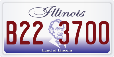 IL license plate B223700