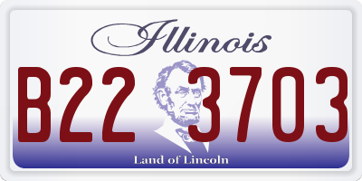 IL license plate B223703