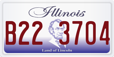 IL license plate B223704