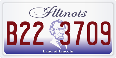 IL license plate B223709