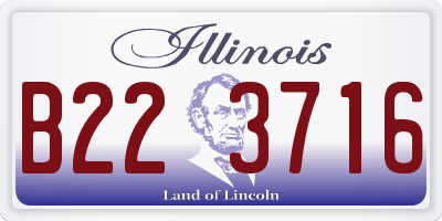 IL license plate B223716