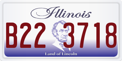 IL license plate B223718