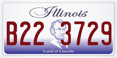IL license plate B223729