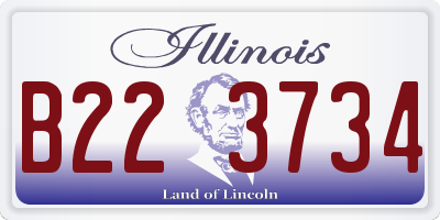 IL license plate B223734