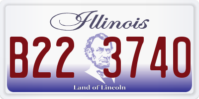 IL license plate B223740
