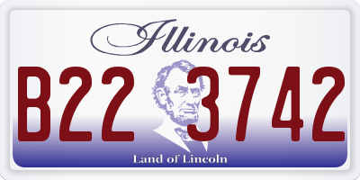 IL license plate B223742
