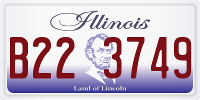 IL license plate B223749