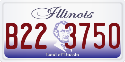 IL license plate B223750