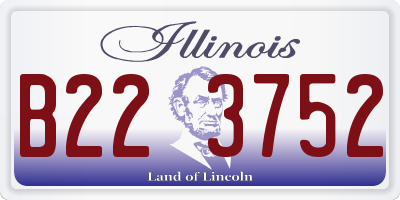 IL license plate B223752