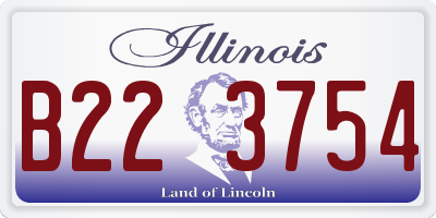 IL license plate B223754