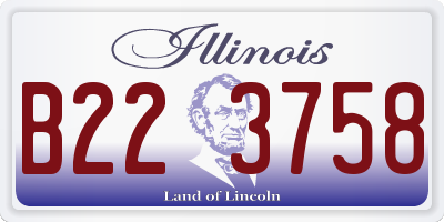 IL license plate B223758