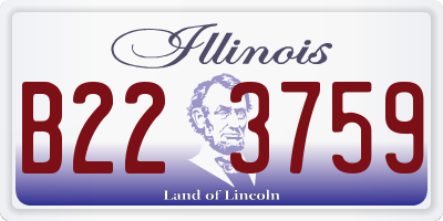 IL license plate B223759