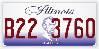 IL license plate B223760