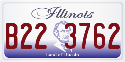IL license plate B223762
