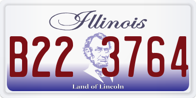 IL license plate B223764
