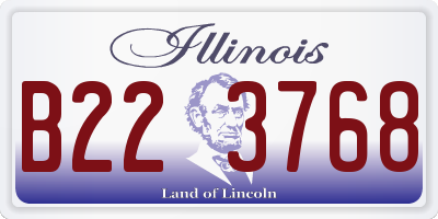 IL license plate B223768