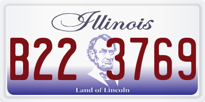 IL license plate B223769