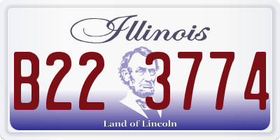 IL license plate B223774