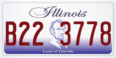 IL license plate B223778