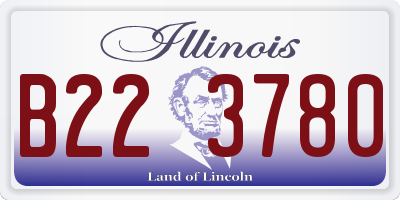 IL license plate B223780