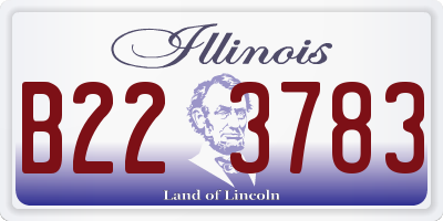 IL license plate B223783