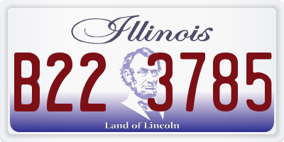 IL license plate B223785