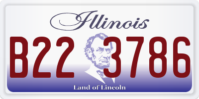 IL license plate B223786