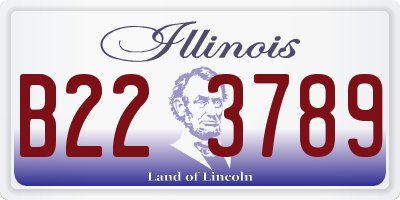 IL license plate B223789