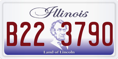 IL license plate B223790