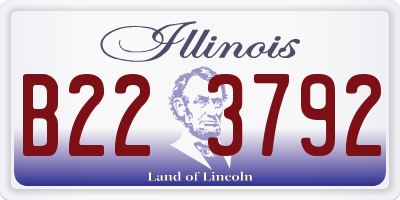 IL license plate B223792