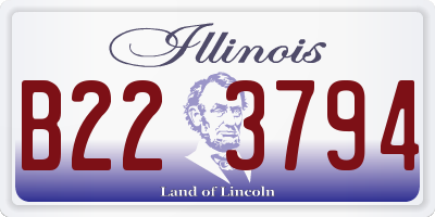 IL license plate B223794