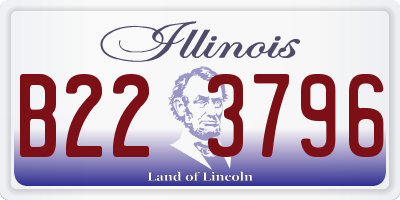 IL license plate B223796