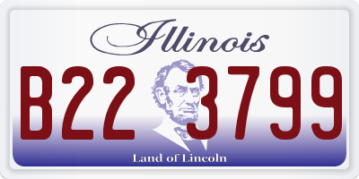 IL license plate B223799