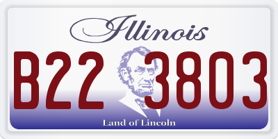 IL license plate B223803