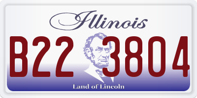 IL license plate B223804