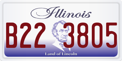 IL license plate B223805
