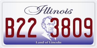 IL license plate B223809