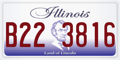 IL license plate B223816
