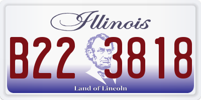 IL license plate B223818