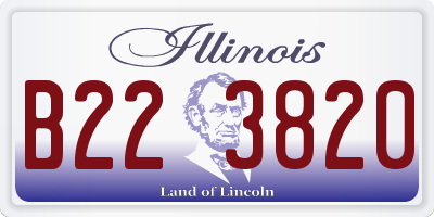 IL license plate B223820