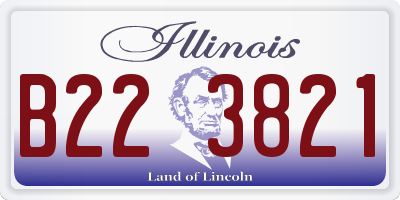 IL license plate B223821
